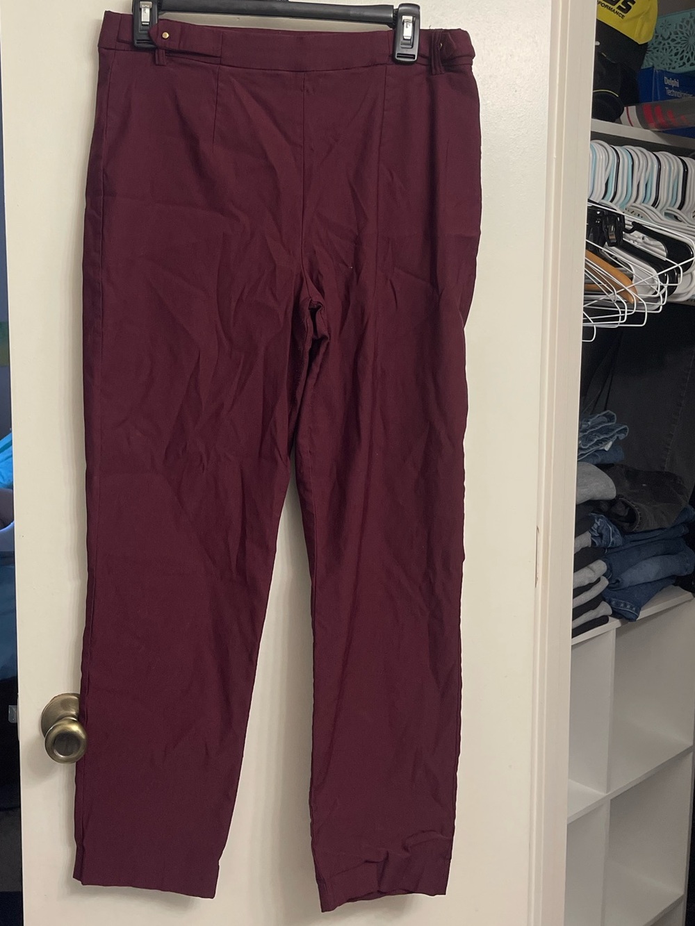 Burgundy Stretch Chinos